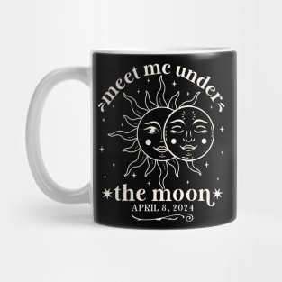 Total Solar Eclipse April 8, 2024 Boho Sun And Moon Mystic Spiritual Mug